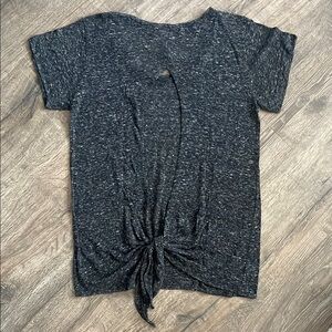 Women's Black Tie-Back Top